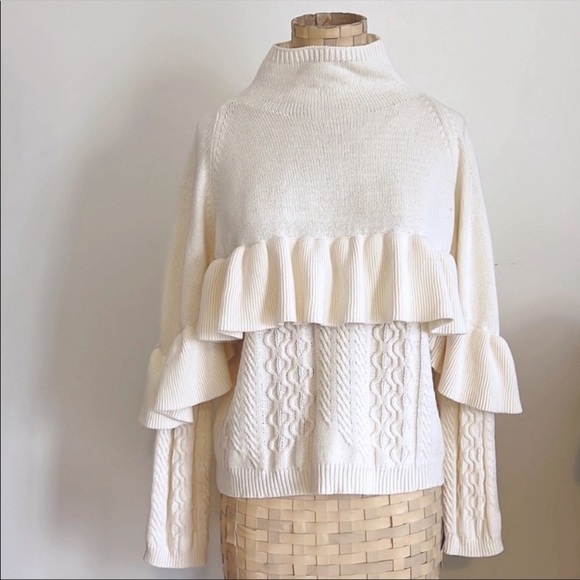Project Naadam Cableknit Cream Sweater - Picture 1 of 8